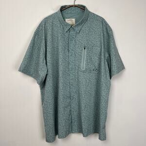 Reel‎ Life Fishing Vented Shirt Mens 2XL XXL Blue Outdoor Camping Hiking Casual